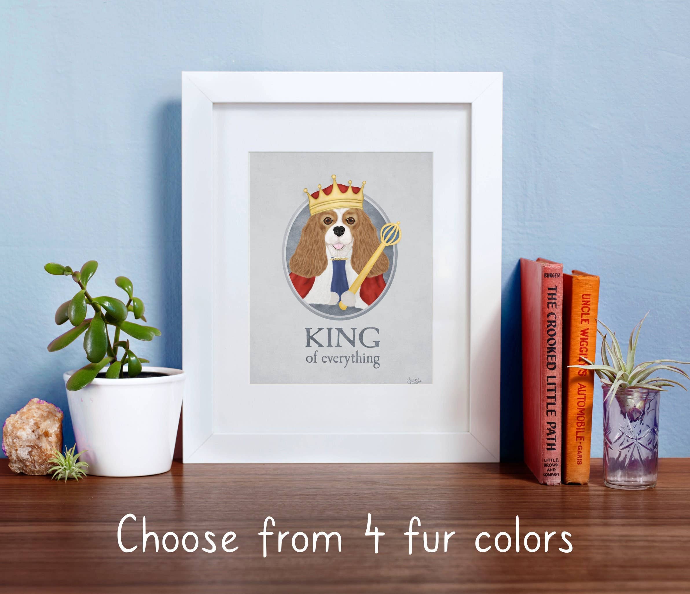 Laura Bergsma Studio - Venta al por mayor Ilustración - Lámina artística Cavalier King Charles Spaniel, diseño King2