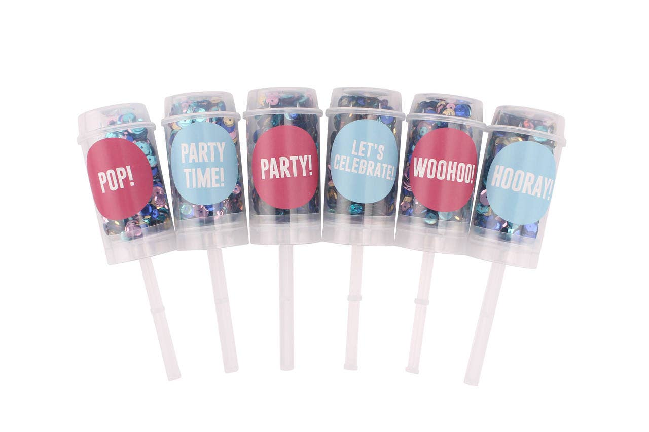 CGB Giftware - Wholesale Party Favor - Eureka Box of 6 Glitter Push Pops1