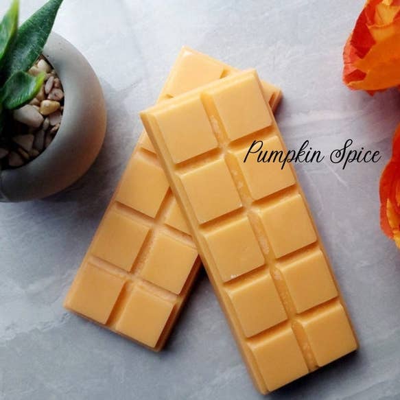 Pumpkin Spice Handcrafted Soy Wax Melt Snap Bars (2 Bars) for wholesale by Bubble Republic