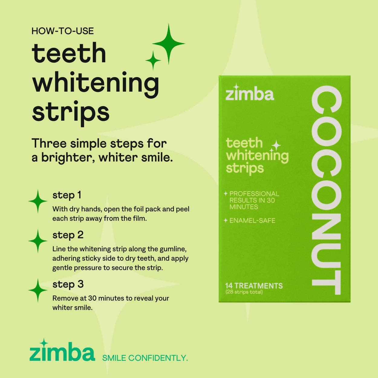 Zimba Whitening - Wholesale Teeth Whitener - Coconut Teeth Whitening Strips5