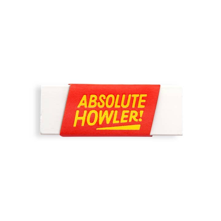 Absolute Howler Football Eraser for wholesale by Odd Goose Stationery