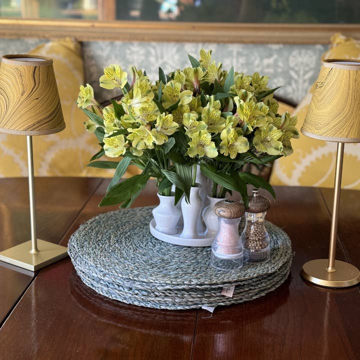 Maison Maison Design - Vente Abat-jours - Petite couverture d'abat-jour en marbre ocre2