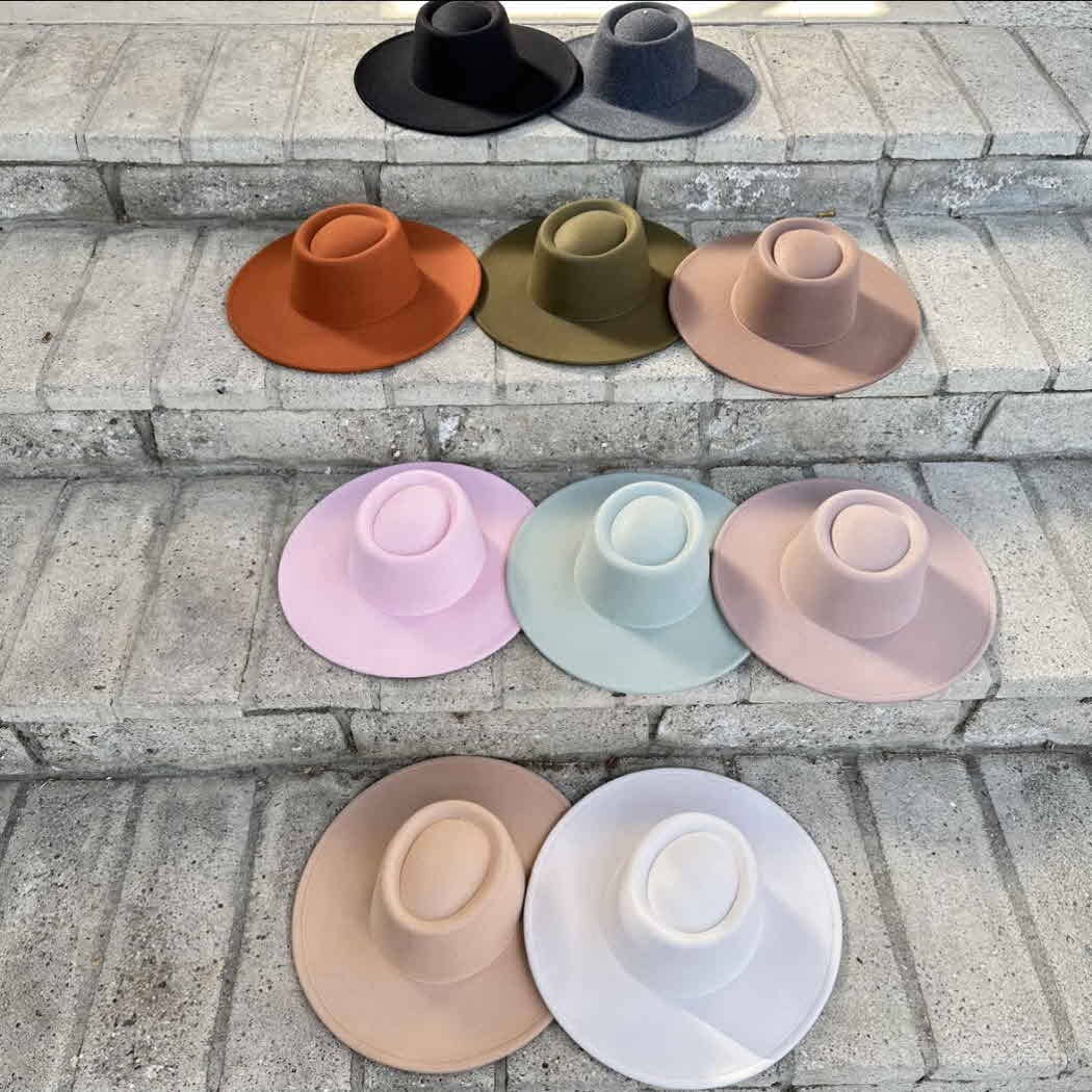 One and Only Accessories - Wholesale Boater Hat - Women's - VEGAN FELT BOATER PREMIUM HAT17