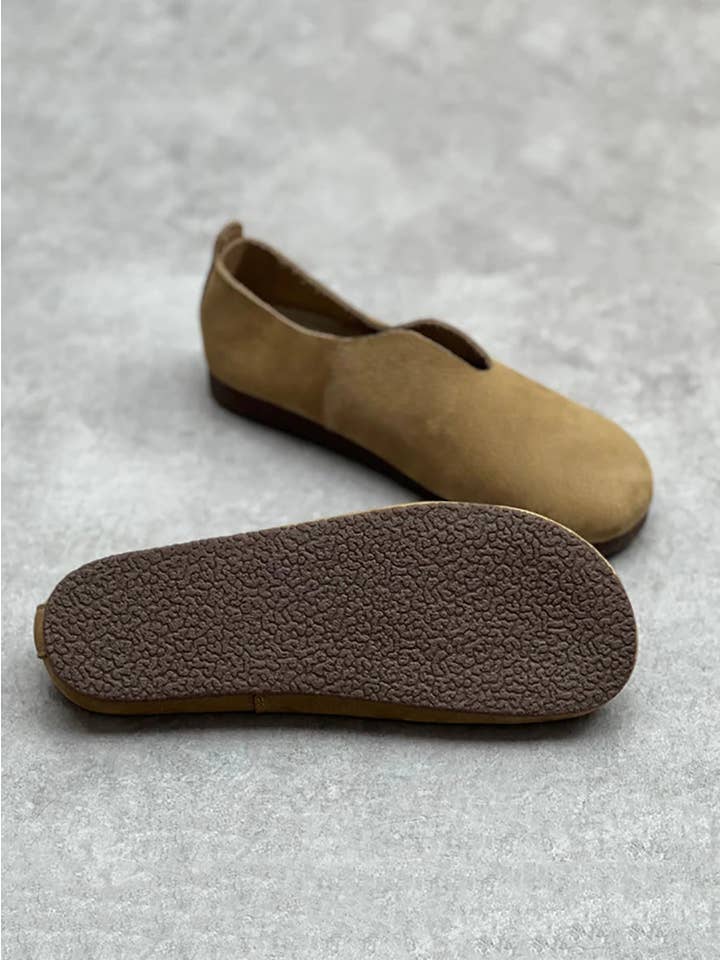 StyleGalX - Wholesale Flats - Women's - Women Casual Solid Genuine Leather Soft Flat Shoes8