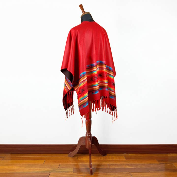 ECUALAMA – Engroshandel Poncho - Dame – Letvægts Tynd Alpaca Uld UNISEX Ruana Cape Poncho/Sjal