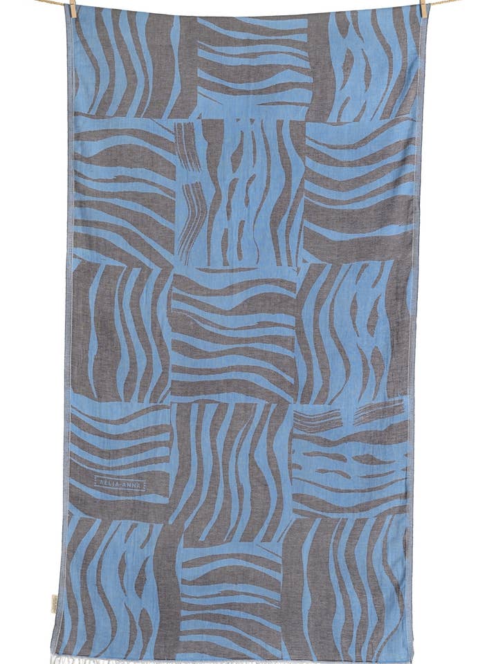 TELO MARE KITHNOS CHOCOLATE & L.BLUE per la vendita all'ingrosso da parte di AELIA ANNA