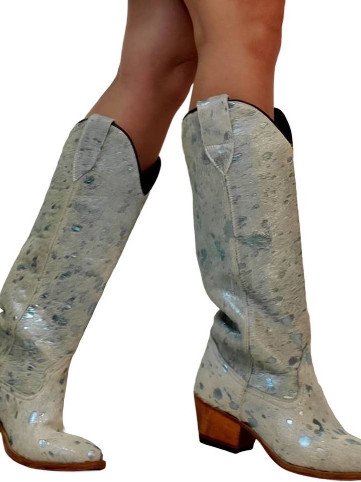 Bottes hautes en cuir de vache Zarella pour la vente par Charlie Leather