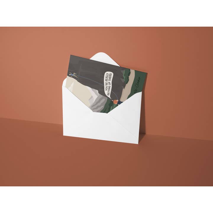 Katiebird Prints - Wholesale Birthday Card - Old-Climber - Funny Birthday - Rock Climbing Card - Aging2