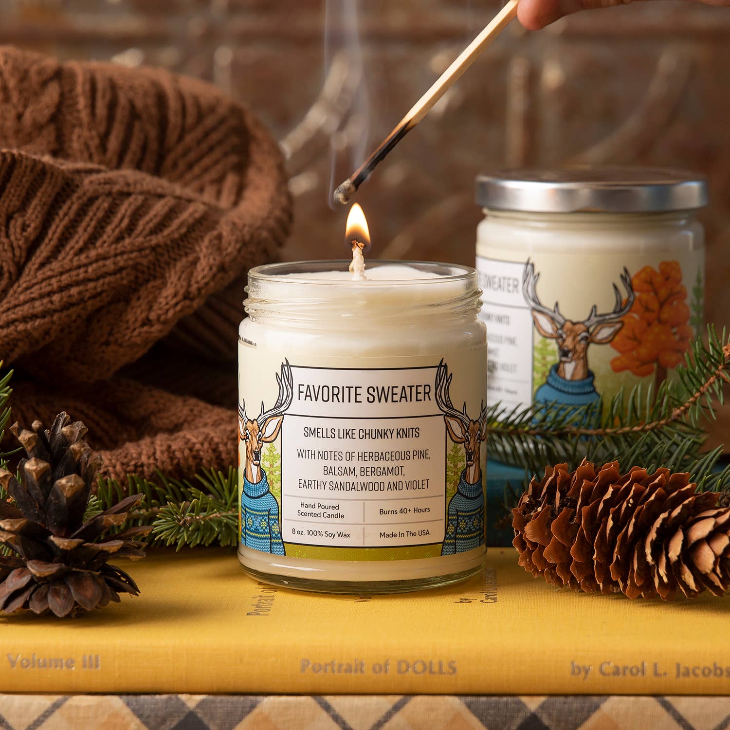 Two Little Fruits - Wholesale Jar/Filled Candle - Pine Forest Soy Candle – Balsam Sandalwood 8oz3