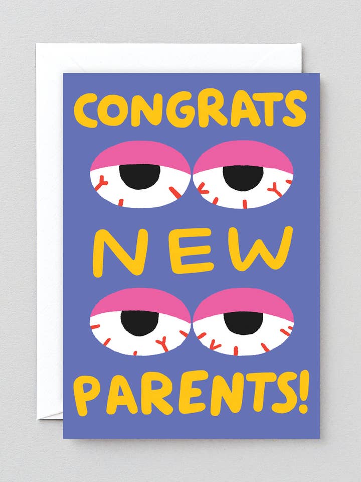 Congrats New Parents Greetings Card for wholesale by Wrap (US duties paid)