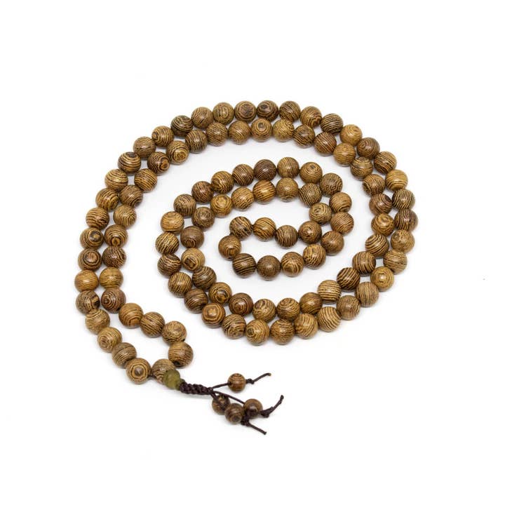 Namu Baru Inc. - Wholesale Prayer Beads Necklace - Phoenix Tail Wood Zen 108 Bead Mala - Prayer Beads - 8mm3