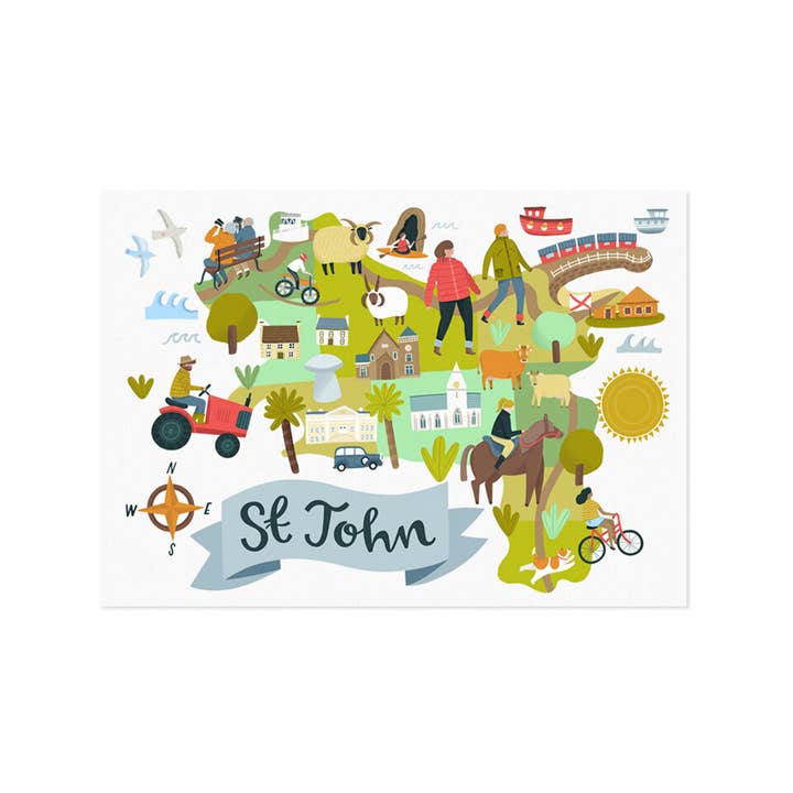 St John Parish Map for wholesale by Lauren Radley