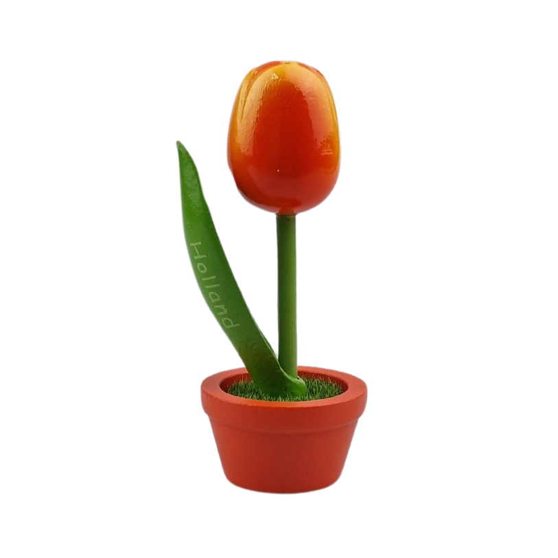 TRAAGOODS.COM - Wholesale Kunstbloemen - Tulp in potje - Holland - 10cm Paars6