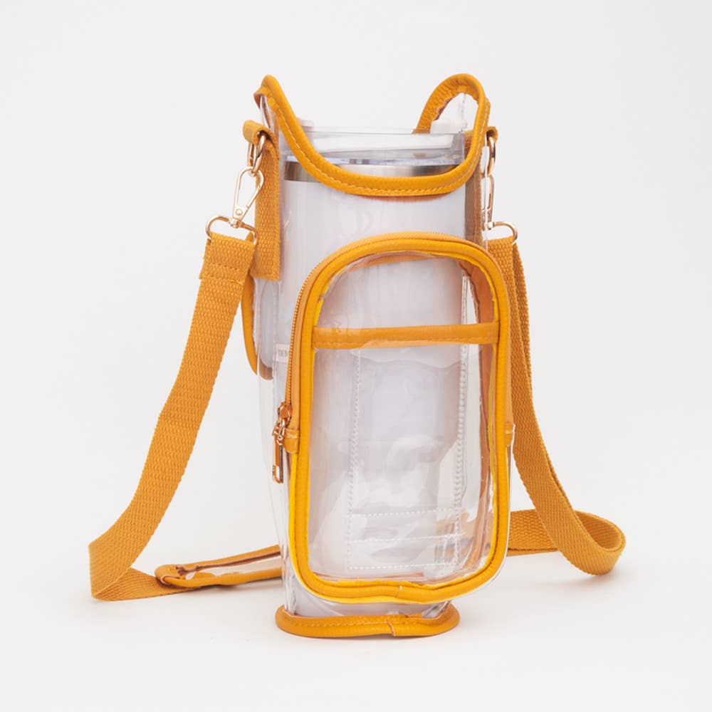 Sensibling Corp. - Vente Sac à bandoulière – femme - Sac bandoulière porte-gobelet transparent10