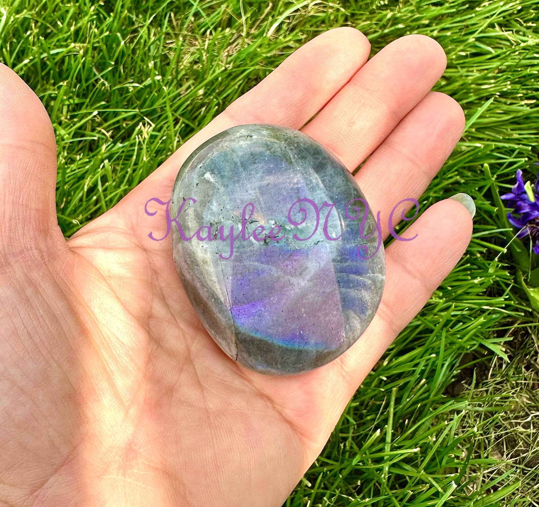 KayleeNYC – Großhandel Spiritueller Stein/Kristall – 2 lbs (0,91 kg) Natürlicher Sonnenuntergang Labradorit Palmstein Kristall4