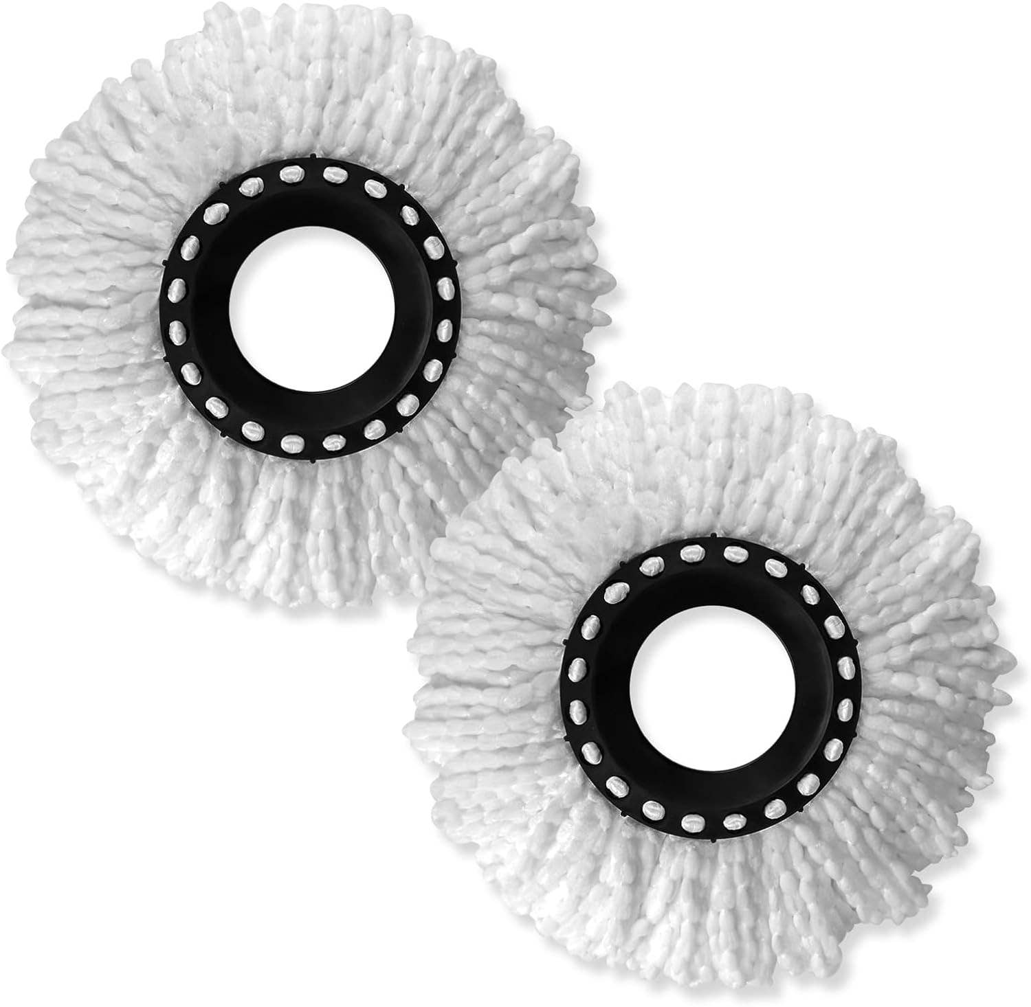 Tsyware - Wholesale Mop - Replacement Microfiber White Round Mop Head Refill 360 Spin0