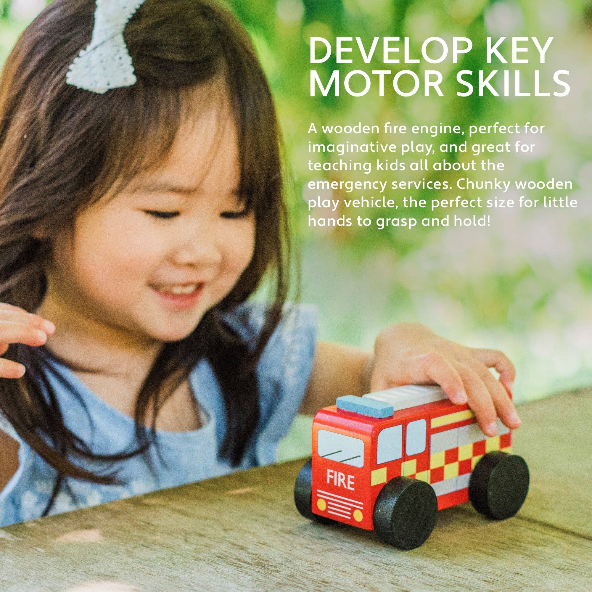 Orange Tree Toys - Wholesale Toy Car/Truck - Kids - Fire Engine Wooden 1