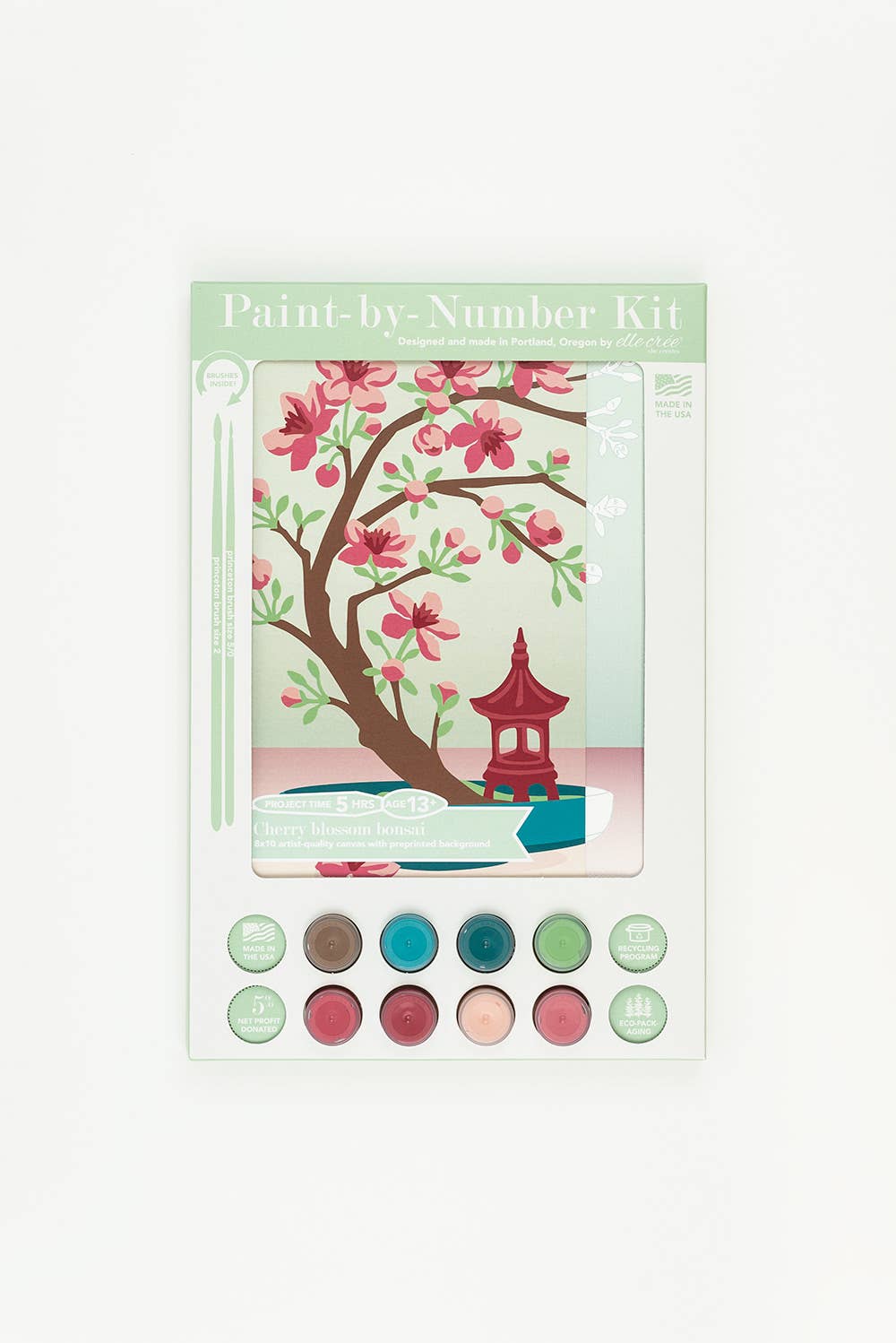 Elle Crée (She Creates) - Wholesale DIY Craft Kit - Cherry Blossom Bonsai Paint-by-Number Kit