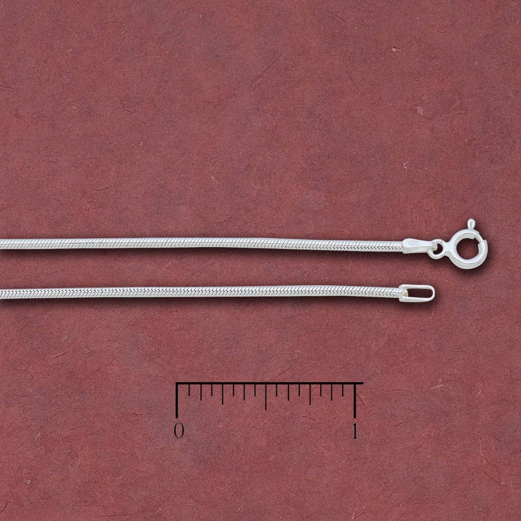 Tidepool - Venta al por mayor Collares de cadenas y eslabones - Cadena de serpiente plateada de 20 pulgadas2