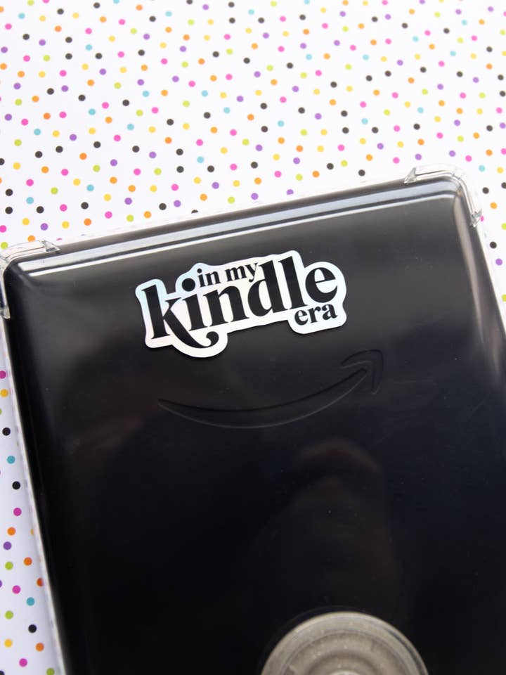 In My Kindle Era Holographic Sticker for wholesale by Made by Emma K