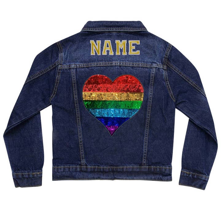 Jeansjacke Regenbogenher für den Großhandel von Cat in the Hood