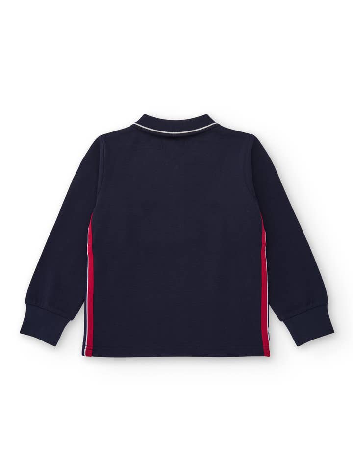 tuc tuc - Wholesale T-Shirt - Kids - Navy blue polo shirt for boy with rocker print1