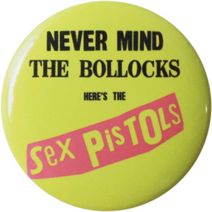 Pin-on Button - 1.25 Inch - Sex Pistols - Never Mind... for wholesale by Square Deal Recordings & Supplies