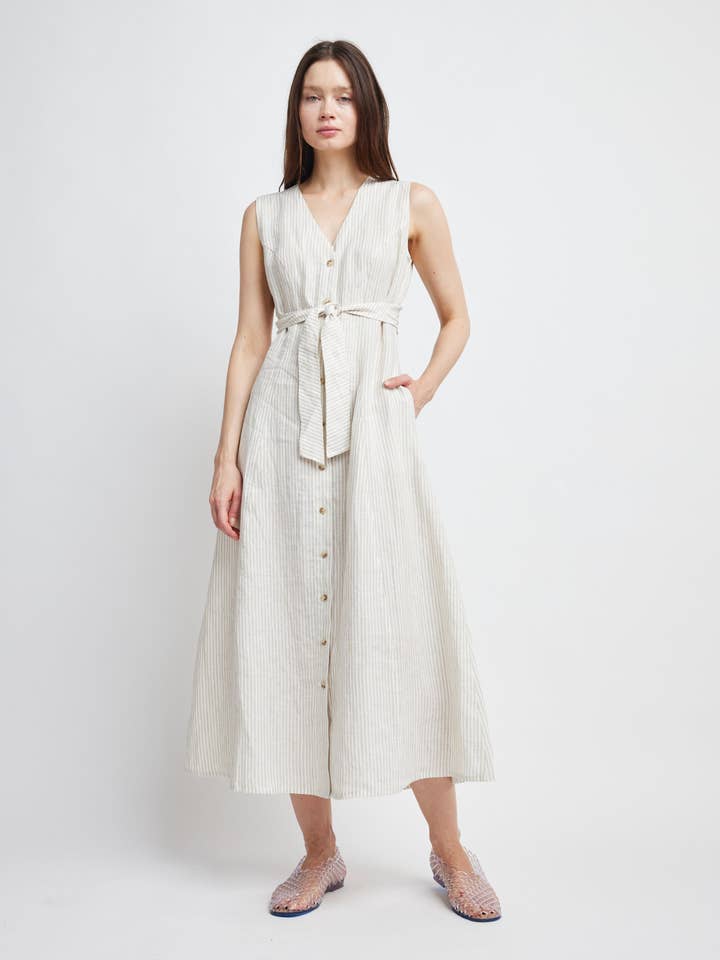 Heidi Wrap Tie Dress for wholesale by Self Contrast