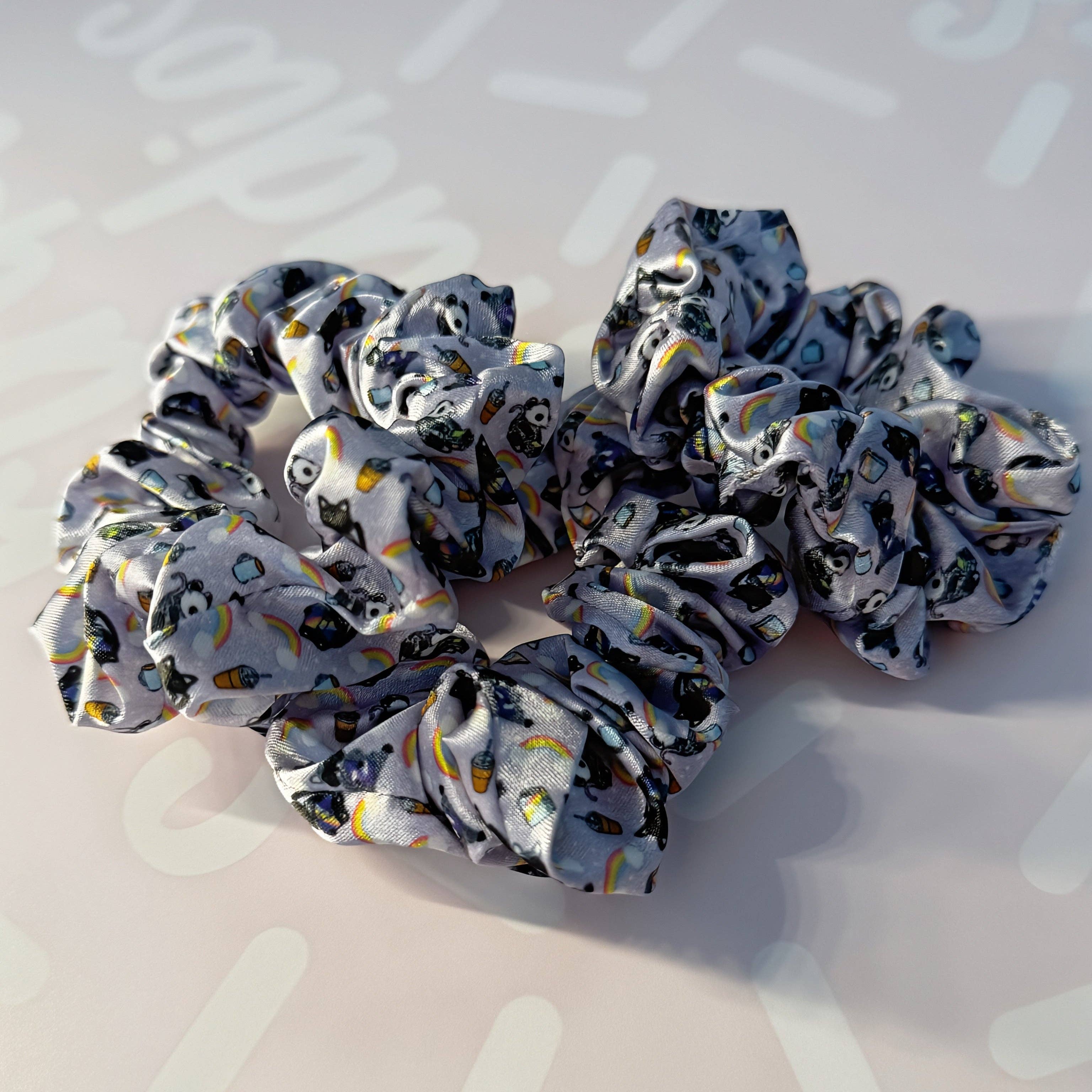 Sprinkles Studios - Wholesale Scrunchie - Women's - Trash Friends Reading Satin Scrunchie2