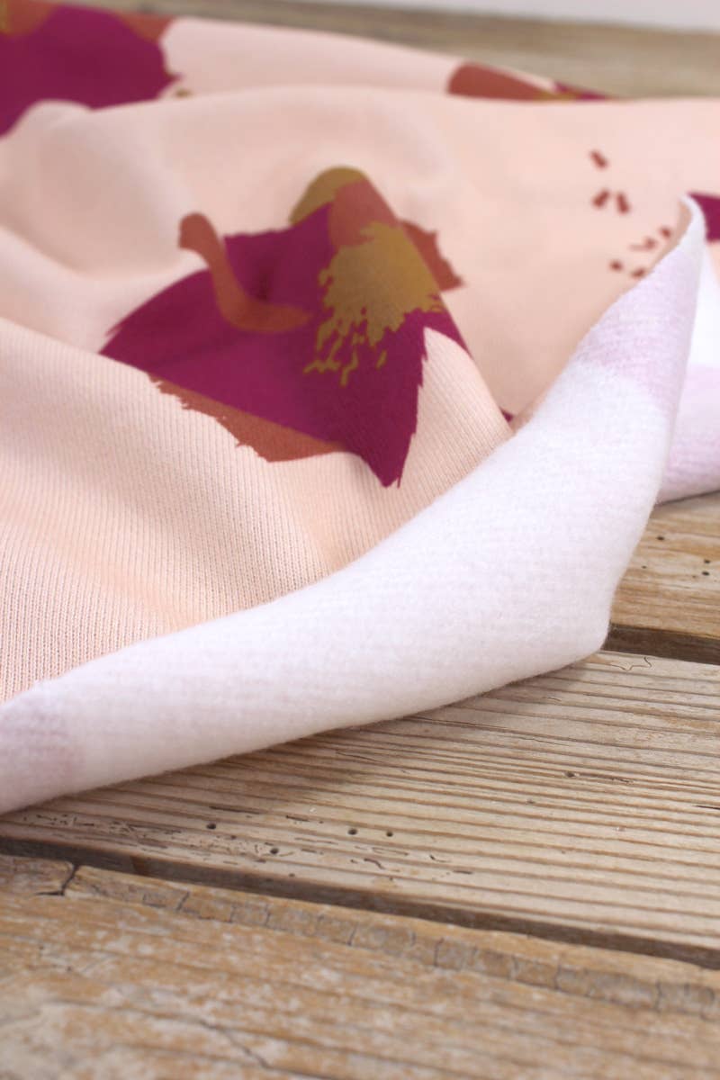 Eglantine et Zoé - Wholesale Fabric - Anémona Nude Cotton Sweat Fabric7