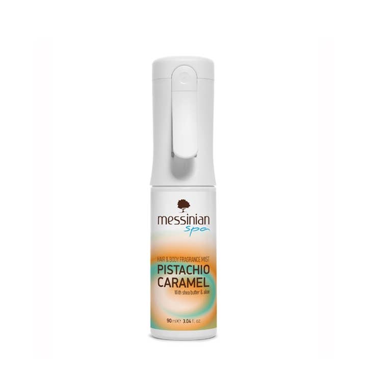 IngrossoBeauty by INCI Srl – Großhandel Gesichts- und Körpernebel/Wasser – Körper- und Haarspray Pistachio Caramel Messinian Spa