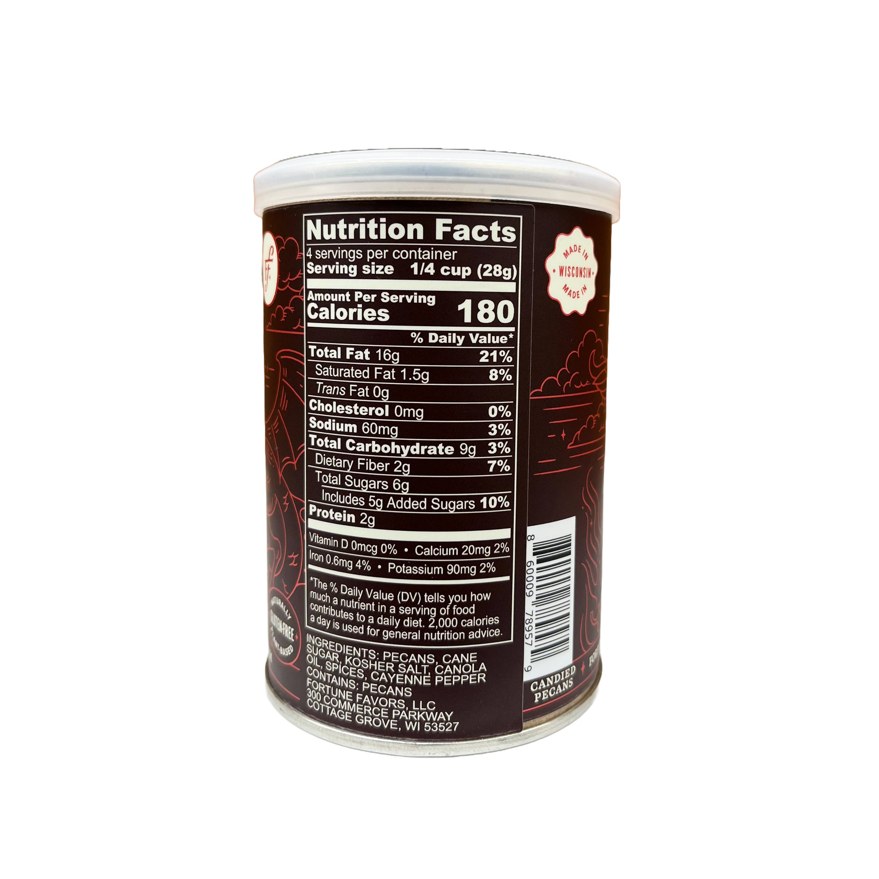 Fortune Favors - Wholesale Nuts - 4oz Fortune Favors The Spicy Candied Pecans9