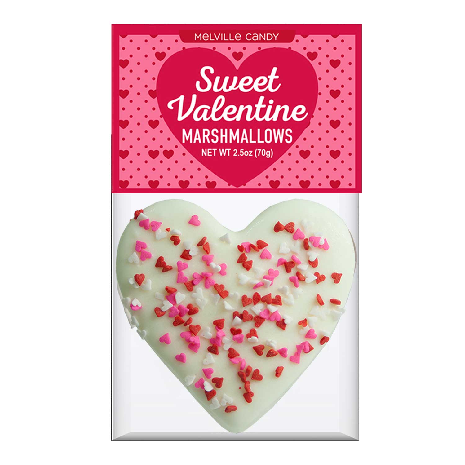Melville Candy Company - Wholesale Chocolate Covered Sweets - Confetti Heart Marshmallow Toppers1