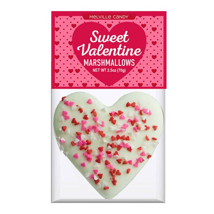 Melville Candy Company - Wholesale Chocolate Covered Sweets - Confetti Heart Marshmallow Toppers1