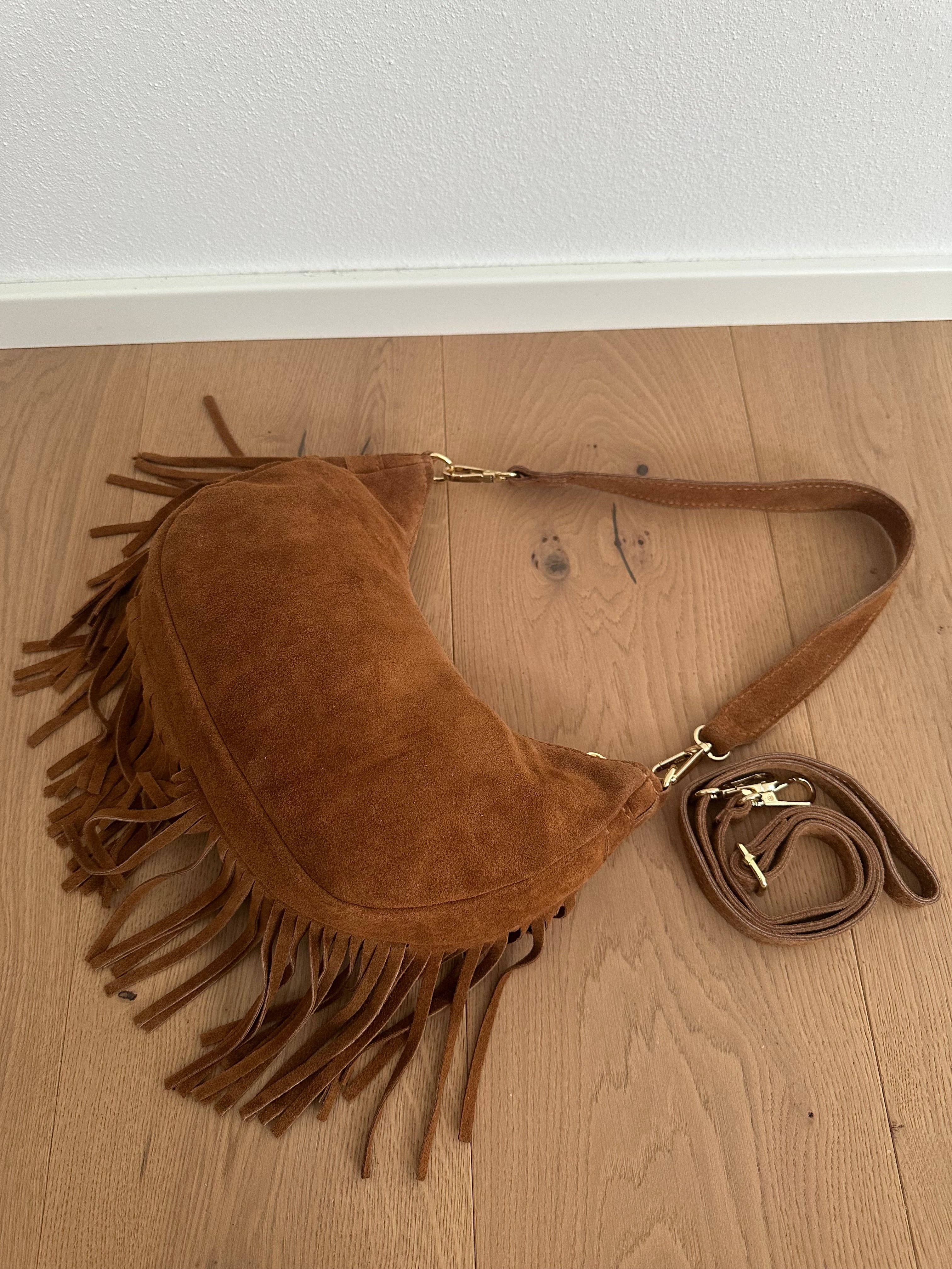 Zhade - Venta al por mayor Bolso con correa - Mujer - NINFEA - bolso de hombro de ante con flecos4