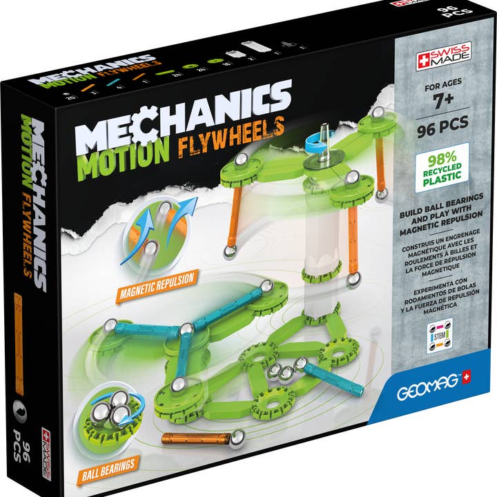 Mechanics Motion Magnetic Flywheels 96-Piece Building Set for wholesale by GEOMAGWORLD USA