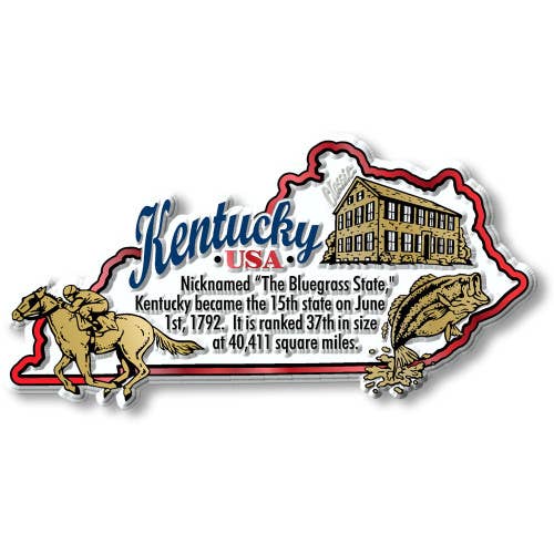 Kentucky Information State Magnet Made in USA for wholesale by 7 Star