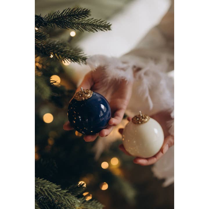 SVICHKA - Wholesale Pillar Candle - Glass-Effect Christmas Bauble Candle