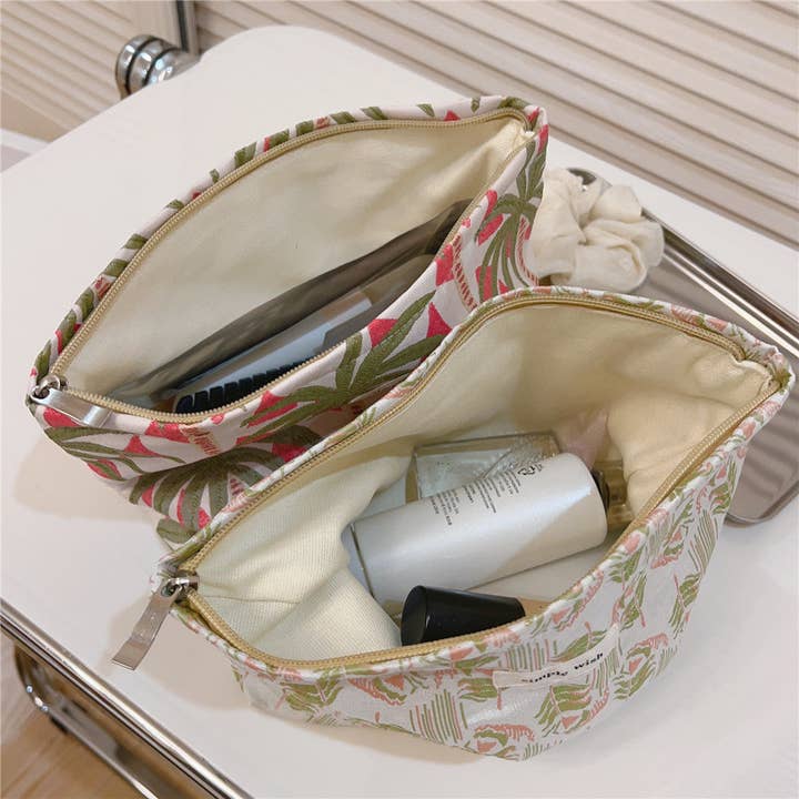 VividLux - Wholesale Makeup/Cosmetic Bag - Fresh Jacquard Travel Cosmetic Bag5
