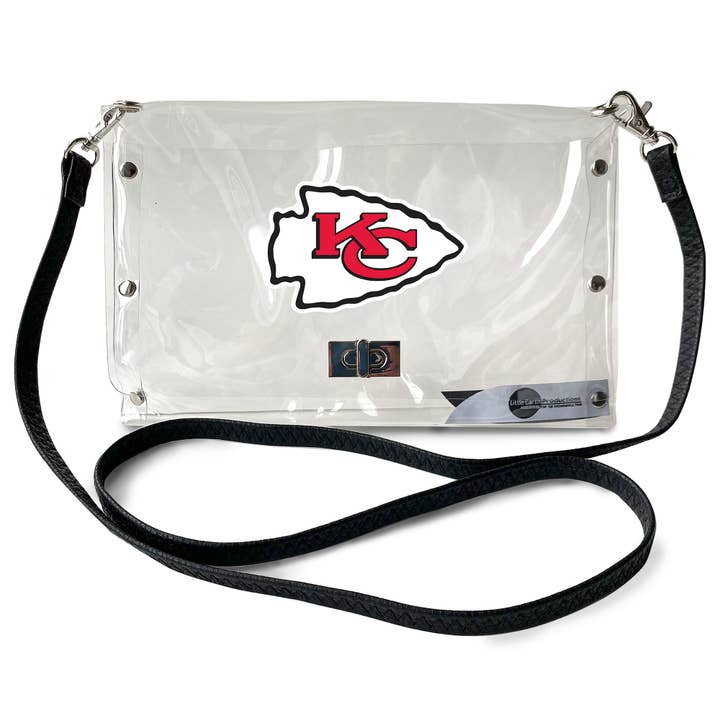 NFL Kansas City Chiefs Clear Envelope Purse for wholesale by Little Earth Productions