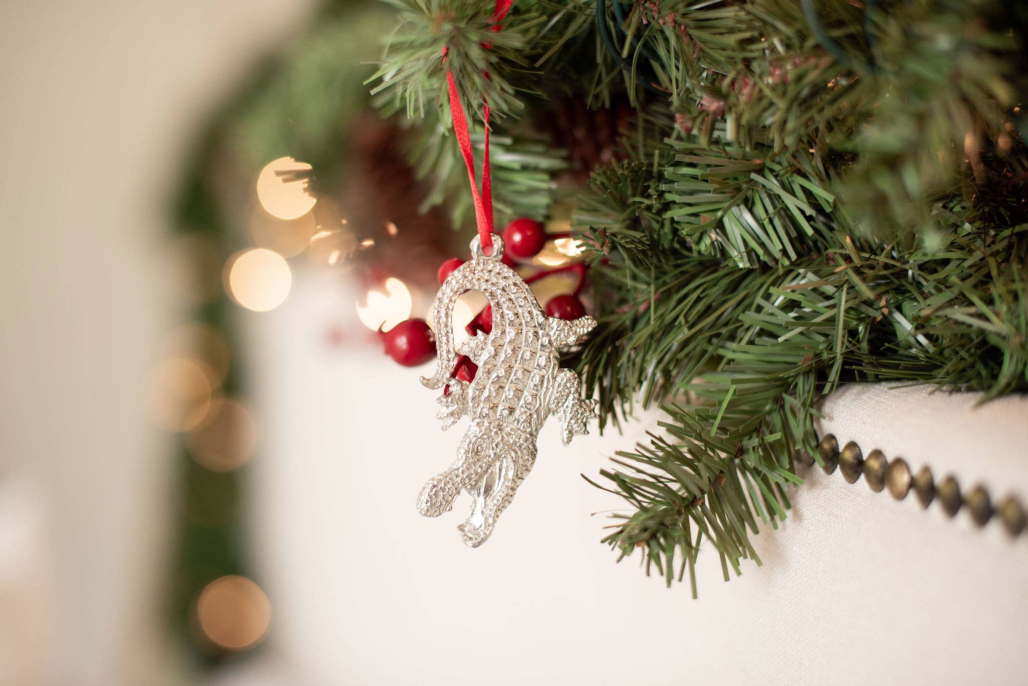 House of Morgan Pewter - Wholesale Ornament - Handmade Alligator Swamp Gator1