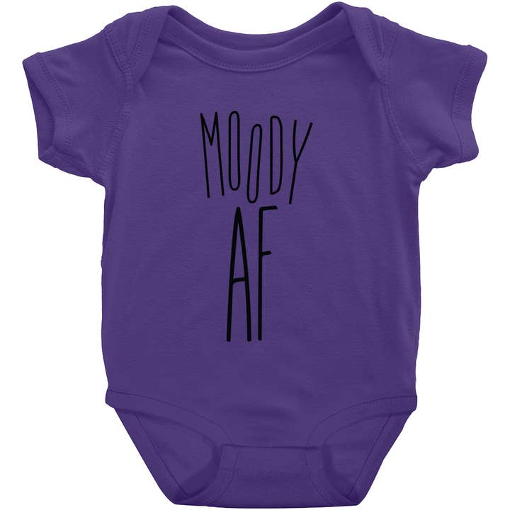 Design à manches courtes Moody AF 2 pour la vente par Potty Mouth Tots