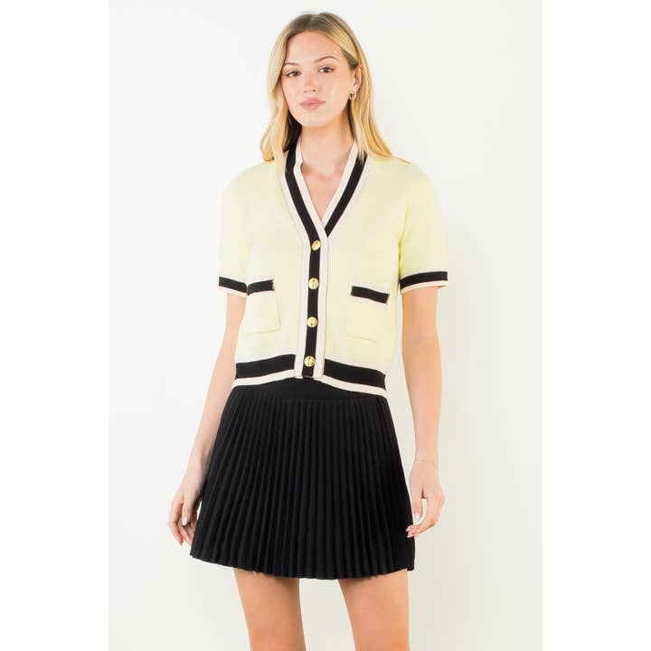 Short Sleeve Button Down Cardigan for wholesale by THML