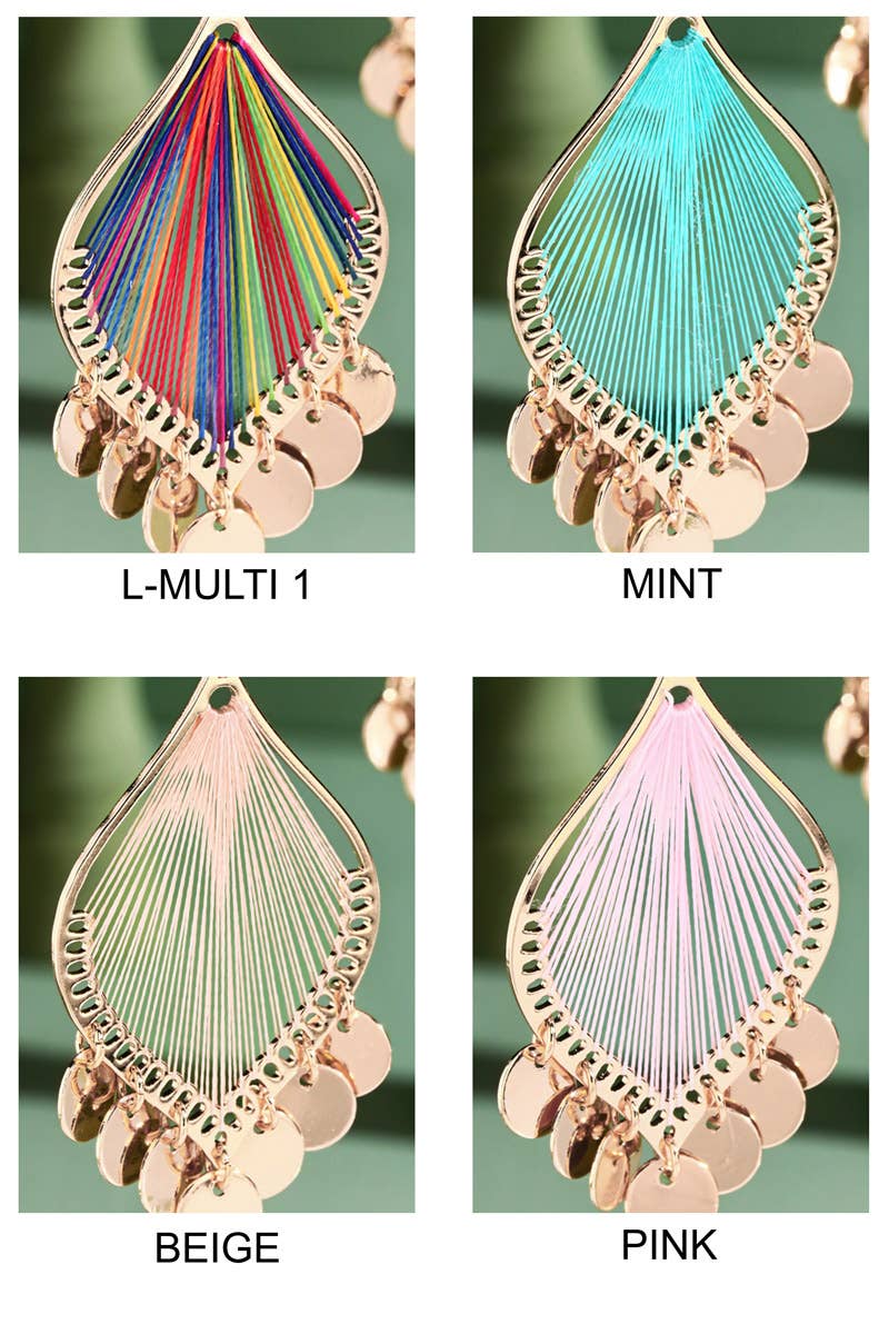 Urbanista - Vendita all'ingrosso Orecchini pendenti - Orecchini pendenti a forma di foglia con ciondoli6