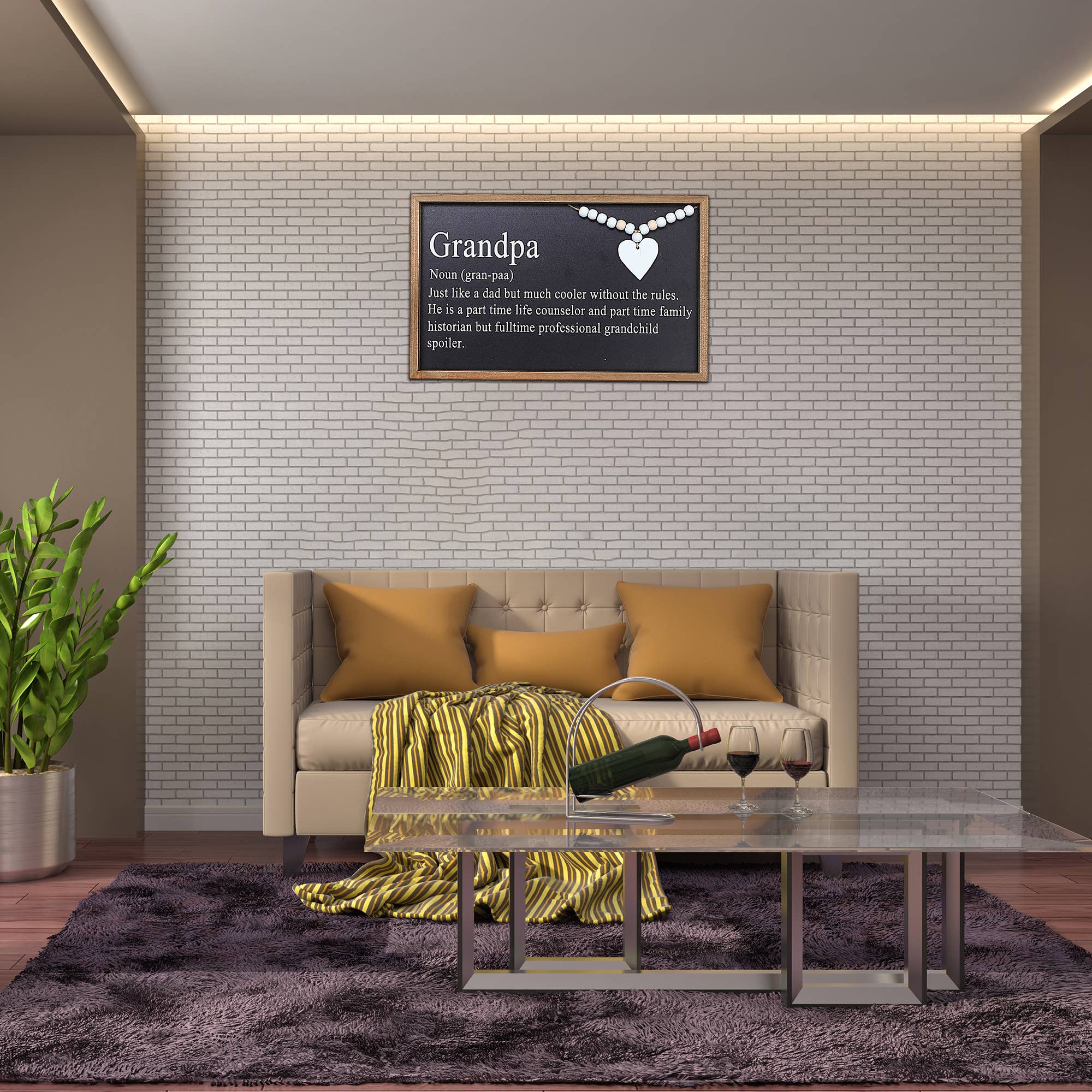 Zwart Ingelijste definitie van Grandpa Sign voor groothandel op Faire1