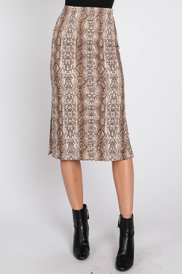 JADE BY JANE - Vendita all'ingrosso Gonna - Donna - GONNA MIDI CON STAMPA PITONE - KRS5015 (solo Plus)7