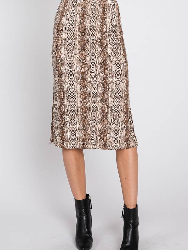 JADE BY JANE - Vendita all'ingrosso Gonna - Donna - GONNA MIDI CON STAMPA PITONE - KRS5015 (solo Plus)7