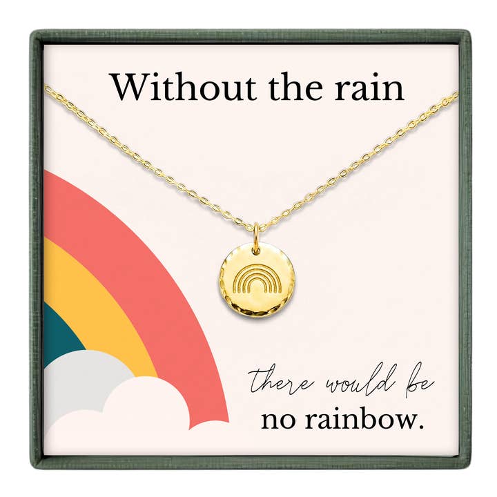 Presente de Incentivo para Ela - Colar com Pendente de Arco-Íris por atacado de hope love shine