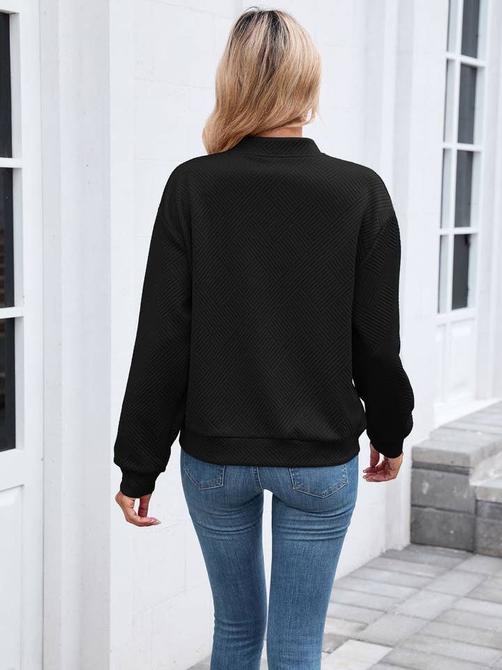 Lovesoft - Wholesale Bomber Jacket - Women's - Quilted Zip-Up Bomber Jacket | Casual Long Sleeve Sweatshirt17