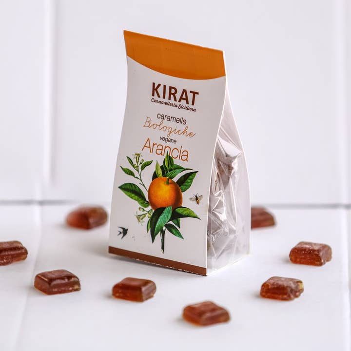 Bio-Orangen-Bonbons 40gr für den Großhandel von Kirat